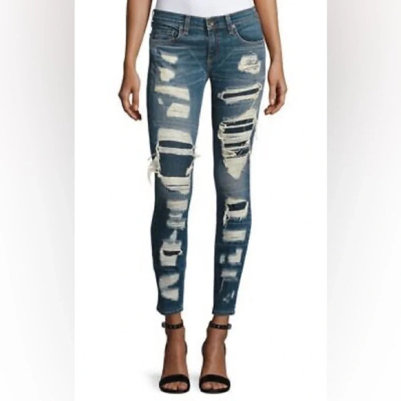 Rag & Bone Dre Distressed Jeans Size 31 in color Ada Brigade - Picture 2 of 15